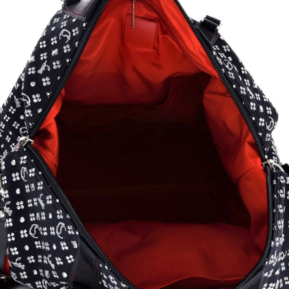 Christian Louboutin Paris Loubicity Weekender Embroidered Fabric Black - Picture 5 of 6
